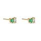 Stone and Strand 10K Yellow Gold Emerald Luxe Studs with White Diamond Side Image