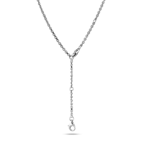 Stone and Strand Sterling Silver Faceted Link Pivot Chain Front Image
