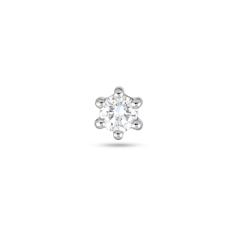 Stone and Strand Sterling Silver Fairy Lights Diamond Studs Front Single Image