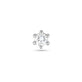 Stone and Strand Sterling Silver Fairy Lights Diamond Studs Front Single Image