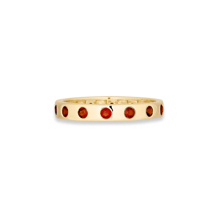 Stone and Strand 10K Yellow Gold Fauvist Form Garnet Ring Front Image