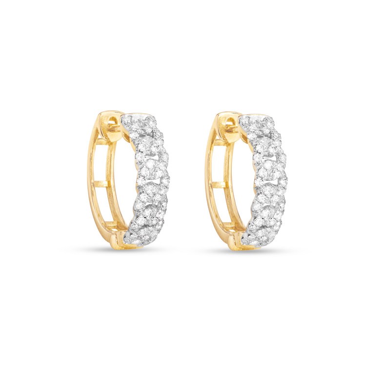 Fine Diamond Pave Chain Huggies