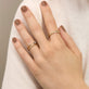 Image of 14K Yellow Gold Fine Flat Band with Stone and Strand Rings