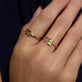 Image of 10K Yellow Gold Fine Just the Two of Us Watermelon Ring with Stone and Strand Rings