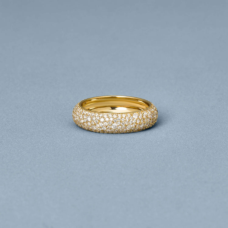 Stone and Strand 14K Yellow Gold First Spark LAB-Created Diamond Eternity Ring Editorial Image
