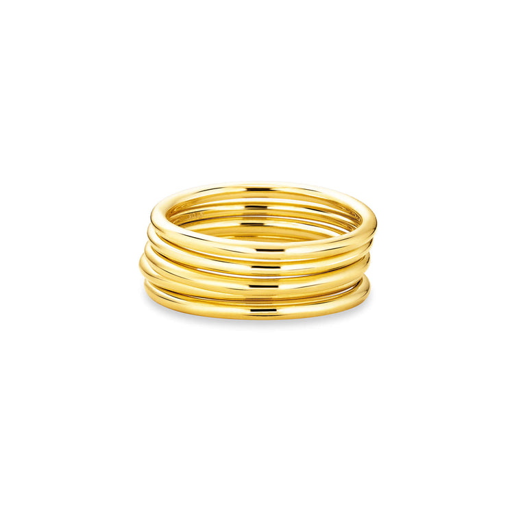 Stone and Strand 10K Yellow Gold Five Golden Rings Side Image
