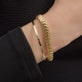 Image of 10K Yellow Gold Flat Cuff Bracelet with Stone and Strand Bracelets