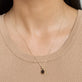Image of 14K Yellow Gold Focused Mood Charm on Models Neck