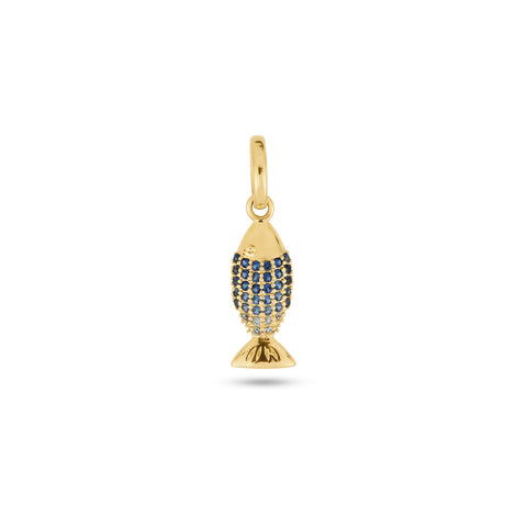 Stone and Strand 10K Yellow Gold Fortune Fish Charm Front Image