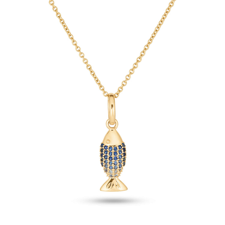 Stone and Strand 10K Yellow Gold Fortune Fish Charm Front Image