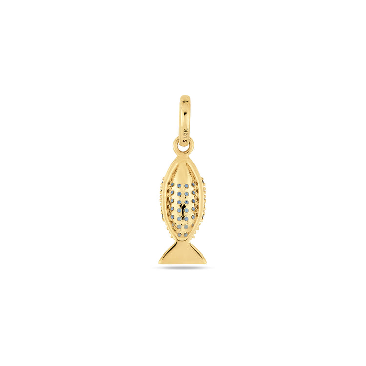 Stone and Strand 10K Yellow Gold Fortune Fish Charm Rear Image