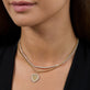 Image of 14K Yellow Gold Founding Member Diamond Crest Charm with Stone and Strand Necklaces