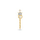 Stone and Strand 10K Yellow Gold Front To Back Pillar Stud Front Image
