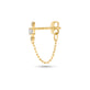 Stone and Strand 10K Yellow Gold Front To Back Pillar Stud Side Image