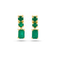 Stone and Strand 14K Yellow Gold Full Volume Emerald Drop Earrings Front Image