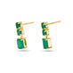 Stone and Strand 14K Yellow Gold Full Volume Emerald Drop Earrings Side Image