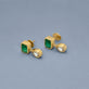 Stone and Strand 14K Yellow Gold Full Volume Emerald Luxe Drop Earrings Editorial Image