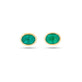 Stone and Strand 14K Yellow Gold Full Volume Emerald Luxe Oval Stud Earrings Front Image