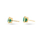 Stone and Strand 14K Yellow Gold Full Volume Emerald Luxe Oval Stud Earrings Side Image