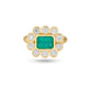 Stone and Strand 14K Yellow Gold Full Volume Emerald Luxe Vintage Ring Front Image