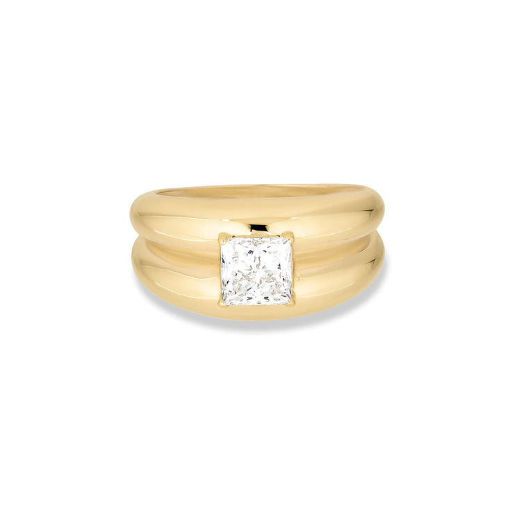 Stone and Strand 14K Yellow Gold Full Volume LAB-Created Diamond Ring Front Image
