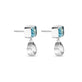 Stone and Strand 14K White Gold Full Volume Le Bleu Drop Earrings Side Image