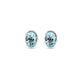Stone and Strand 14K White Gold Full Volume Le Bleu Oval Stud Earrings Front Image