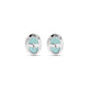 Stone and Strand 14K White Gold Full Volume Le Bleu Oval Stud Earrings Rear Image