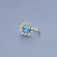Stone and Strand 14K White Gold Full Volume Le Bleu Vintage Flower Ring Editorial Image