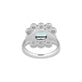 Stone and Strand 14K White Gold Full Volume Le Bleu Vintage Flower Ring Rear Image
