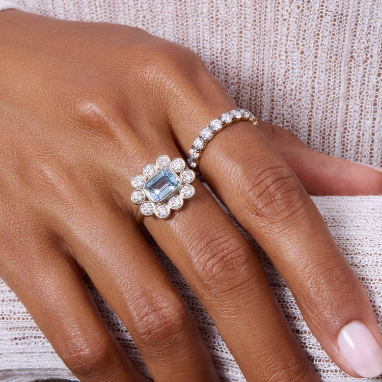 Full Volume Le Bleu Vintage Flower Ring