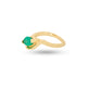 Stone and Strand 14K Yellow Gold Full Volume Marquise Emerald Luxe Ribbon Ring Side Image
