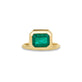 Stone and Strand 14K Yellow Gold Full Volume Offset Emerald Luxe Ring Front Image
