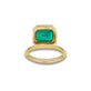 Stone and Strand 14K Yellow Gold Full Volume Offset Emerald Luxe Ring Rear Image