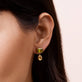 Image of 14K Yellow Gold Full Volume Pellicano Spritz Drop Earrings on Models Ear