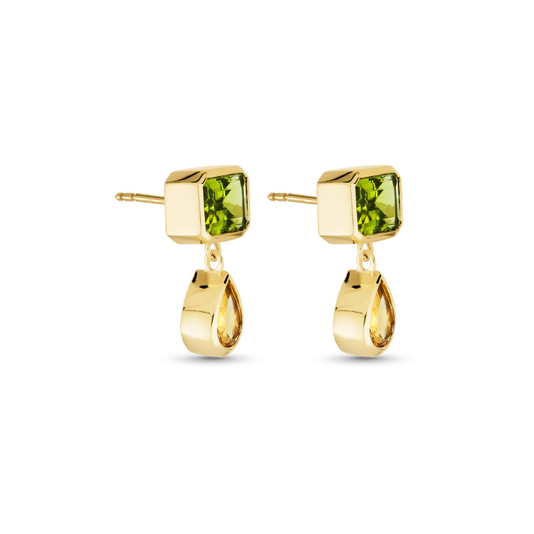 Stone and Strand 14K Yellow Gold Full Volume Pellicano Spritz Drop Earrings Side Image