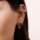 Image of 14K Yellow Gold Full Volume Pellicano Spritz Drop Earrings with Stone and Strand Earrings