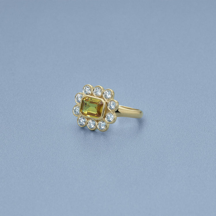 Stone and Strand 14K Yellow Gold Full Volume Pellicano Spritz Vintage Ring Editorial Image