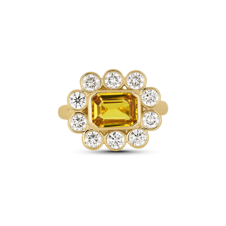 Stone and Strand 14K Yellow Gold Full Volume Pellicano Spritz Vintage Ring Front Image