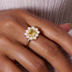 Image of 14K Yellow Gold Full Volume Pellicano Spritz Vintage Ring on Models Hand