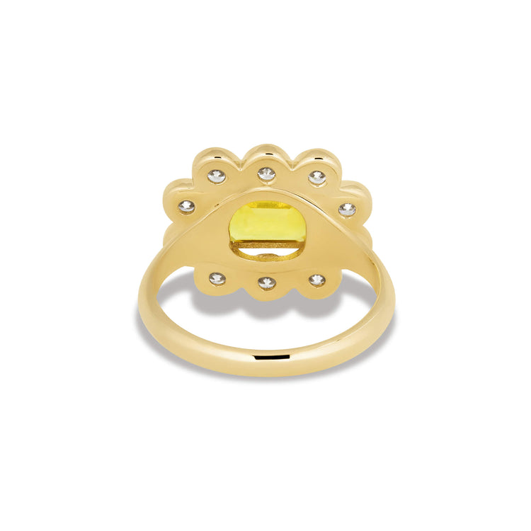 Stone and Strand 14K Yellow Gold Full Volume Pellicano Spritz Vintage Ring Rear Image