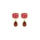 Stone and Strand 14K Yellow Gold Full Volume Pink Power Drop Earrings Front Image