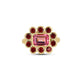 Stone and Strand 14K Yellow Gold Full Volume Pink Power Vintage Ring Front Image