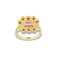 Stone and Strand 14K Yellow Gold Full Volume Pink Power Vintage Ring Rear Image