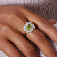 Image of 14K Yellow Gold Full Volume Pistacchio Spritz Vintage Ring on Models Hand