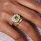 Image of 14K Yellow Gold Full Volume Pistacchio Spritz Vintage Ring with Stone and Strand Rings