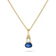 Stone and Strand 14K Yellow Gold Full Volume Sapphire White Diamond Necklace Front Image