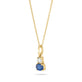 Stone and Strand 14K Yellow Gold Full Volume Sapphire White Diamond Necklace Side Image