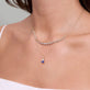 Image of 14K Yellow Gold Full Volume Sapphire White Diamond Necklace with Stone and Strand Necklaces