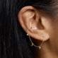 Image of 10K Yellow Gold Galaxy Ear Cuff on Models Ear